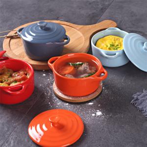 Simple double lug with cover soup bowl